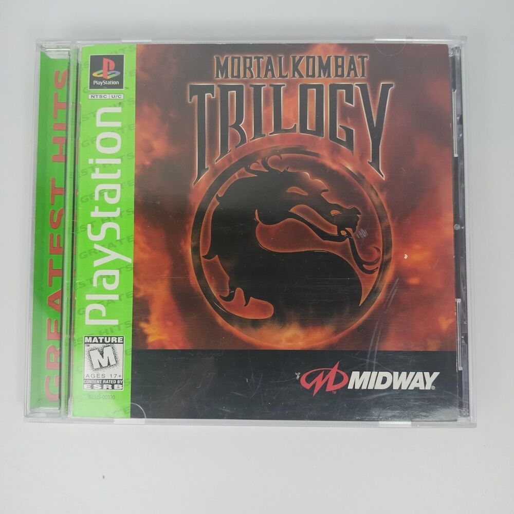 Mortal Kombat Trilogy Greatest Hits (PS1, 1996) Case and Manual Only, No Game